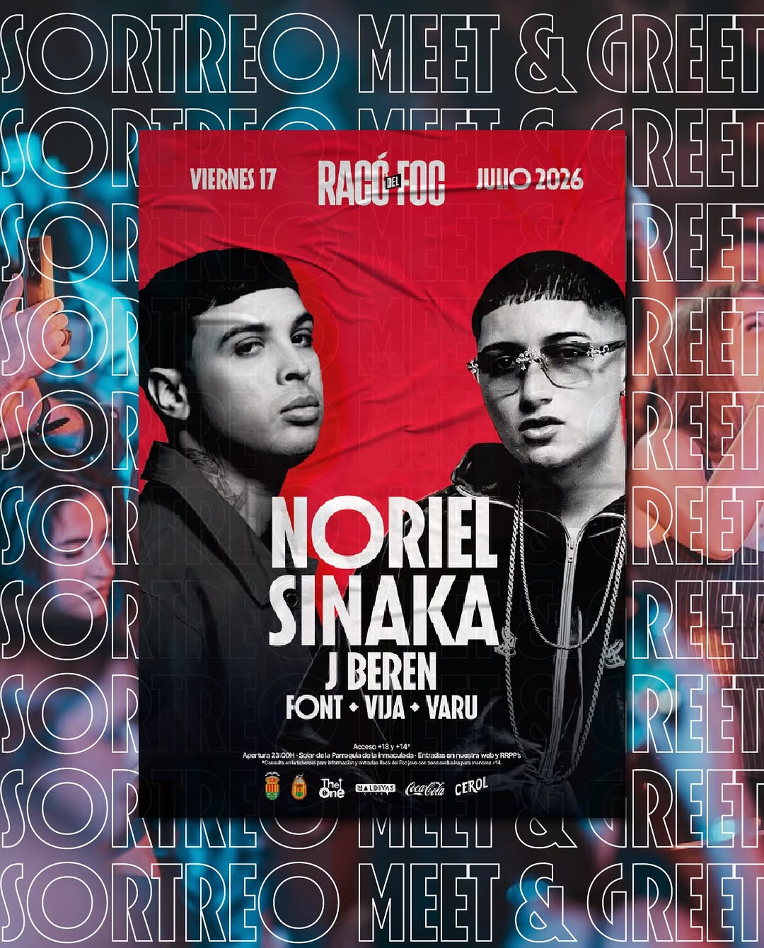 Imagen de 🔥 SORTEO 10 PASES MEET & GREET A ELEGIR ENTRE NORIEL Y SI