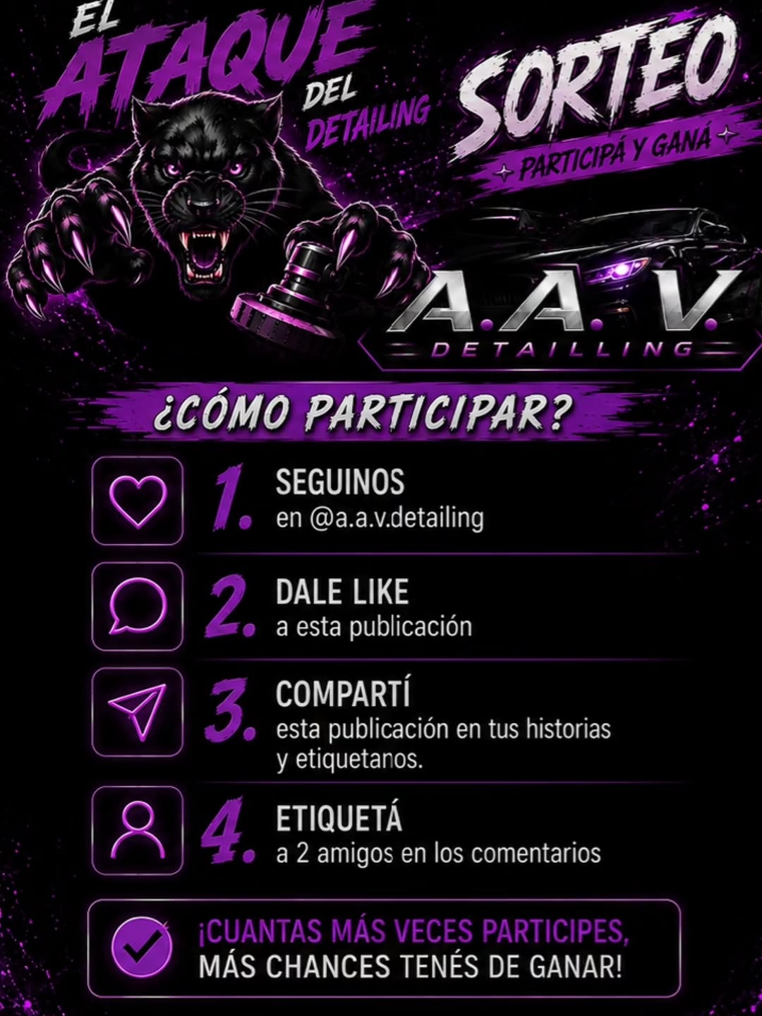 Imagen de 🔥🐆 ¡ SORTEO A.A.V. DETAILING! 🐆🔥

¡Llegó el m