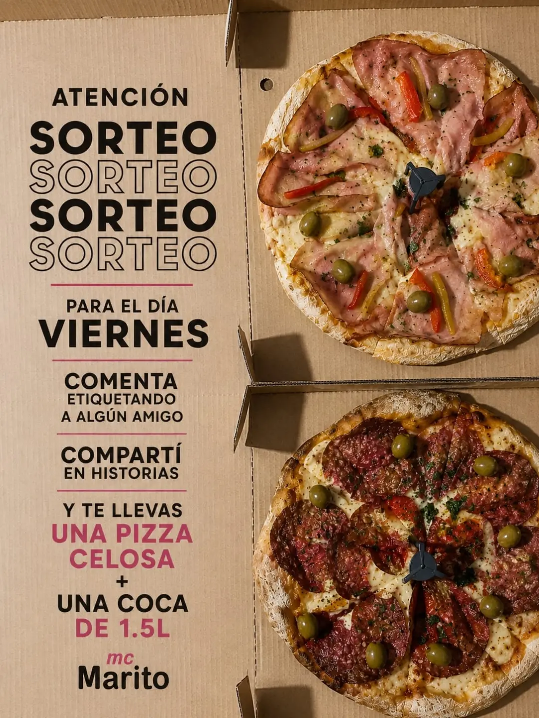 Imagen de Entre mas comentes mejor, hacelo simple con Mc marito 🍕�