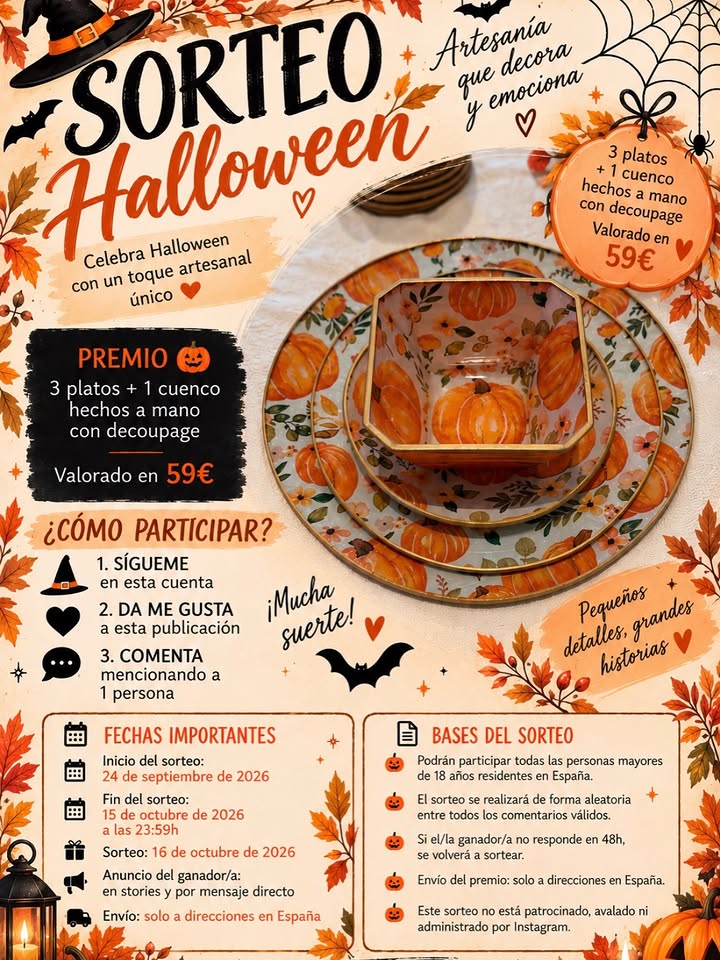 Imagen de 🎃🧡 ¡SORTEO HALLOWEEN! 🧡🎃

Este Halloween querem