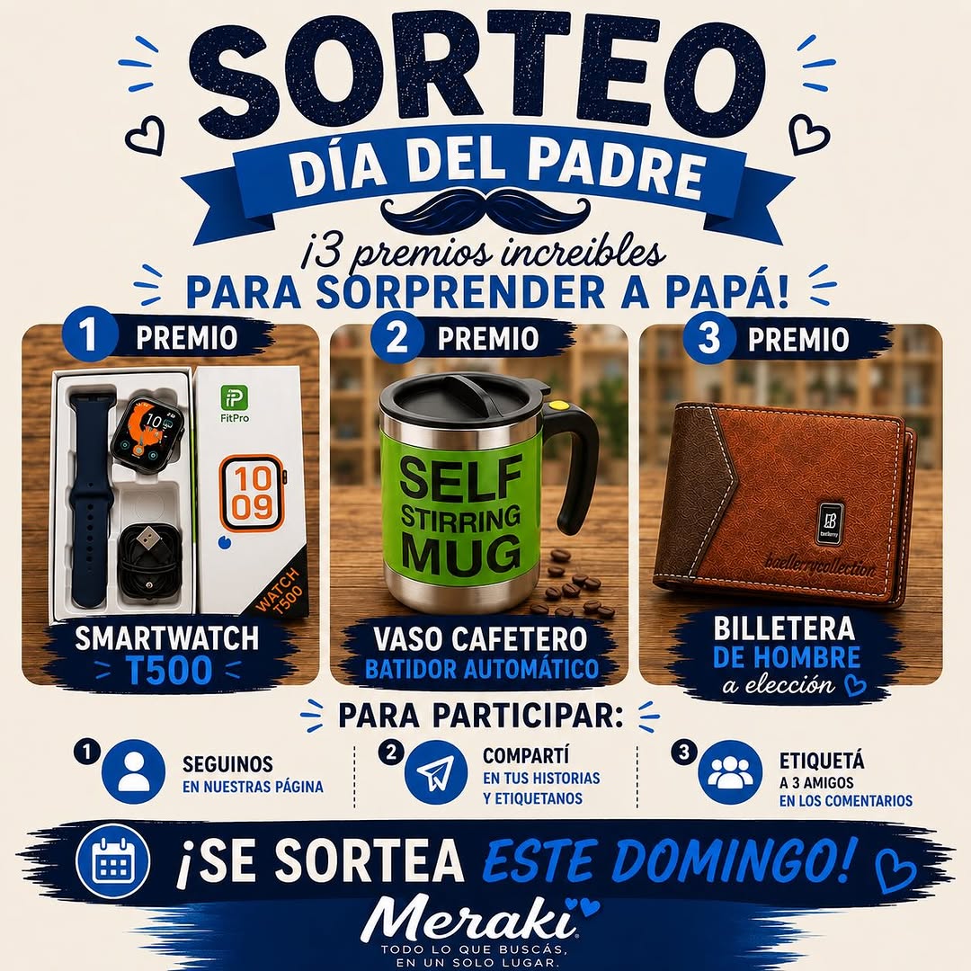Imagen de 🎉🎁 SORTEO DÍA DEL PADRE 🎁🎉

¡Queremos celebrar