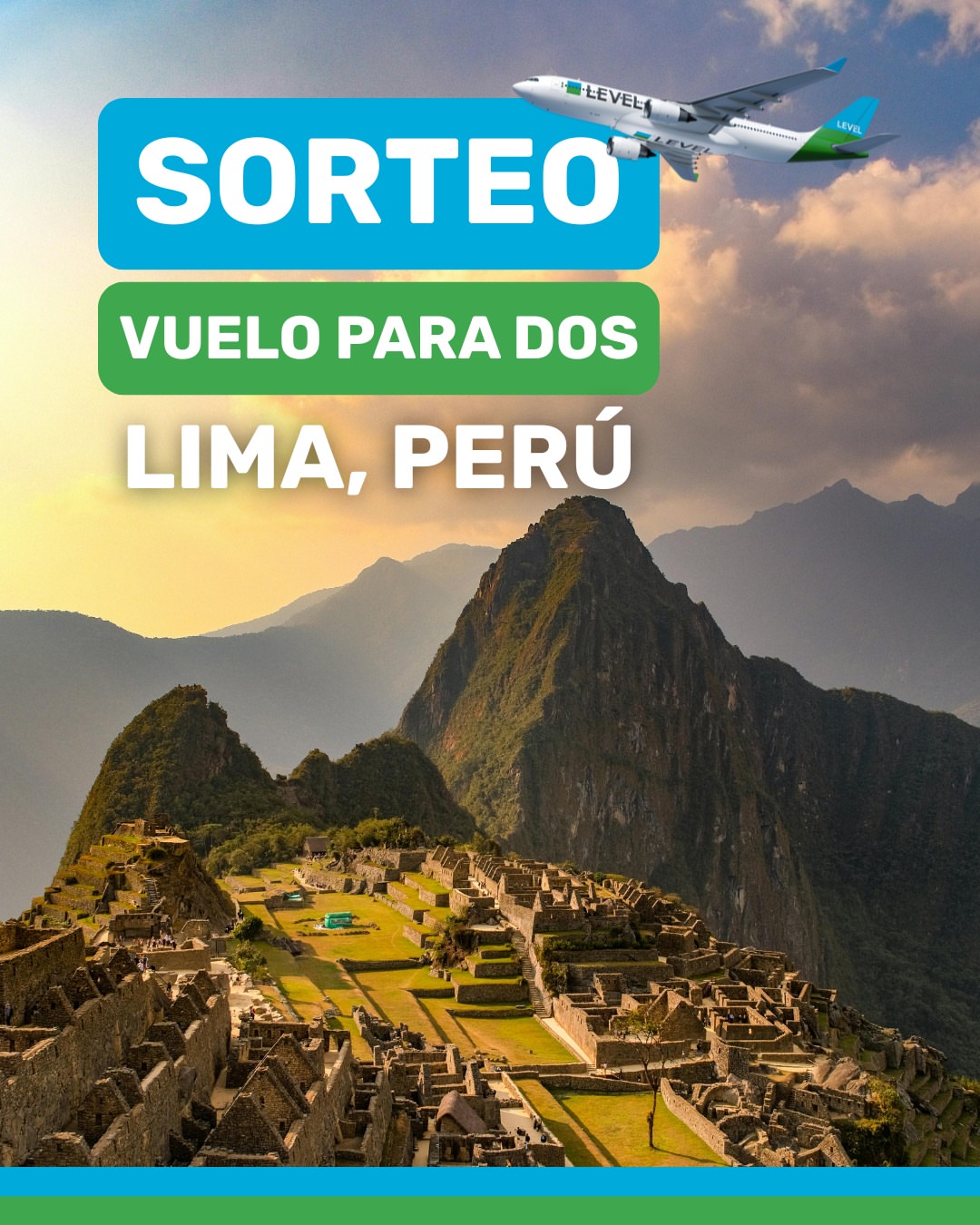 Imagen de 🎁✨ ¡SORTEO LEVEL!​

Un vuelo ida y vuelta para dos p