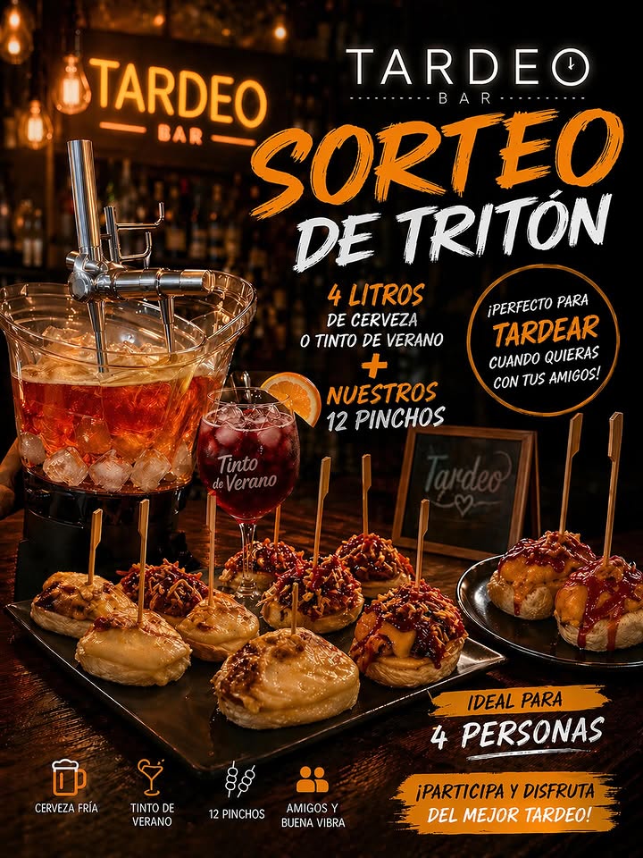 Imagen de 🍻✨ ¡SORTEO DE TARDEO! ✨🍻 

¿Te imaginas una tard