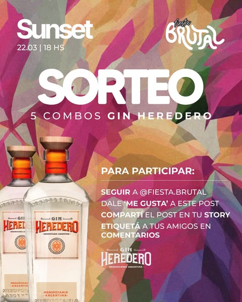 Imagen de 🎁 SORTEO SUNSET BRUTAL 🎁

Se viene una tarde increíbl