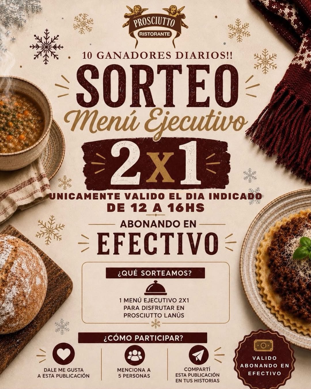 Imagen de ¡10 GANADORES DIARIOS! 🎉

En Prosciutto Lanús seguimos 