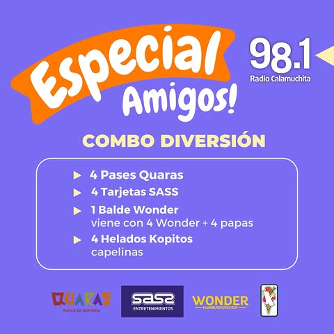 Imagen de Sorteazo “DÍA DEL AMIGO”

🎉🔥 ESPECIAL DÍA DEL AM