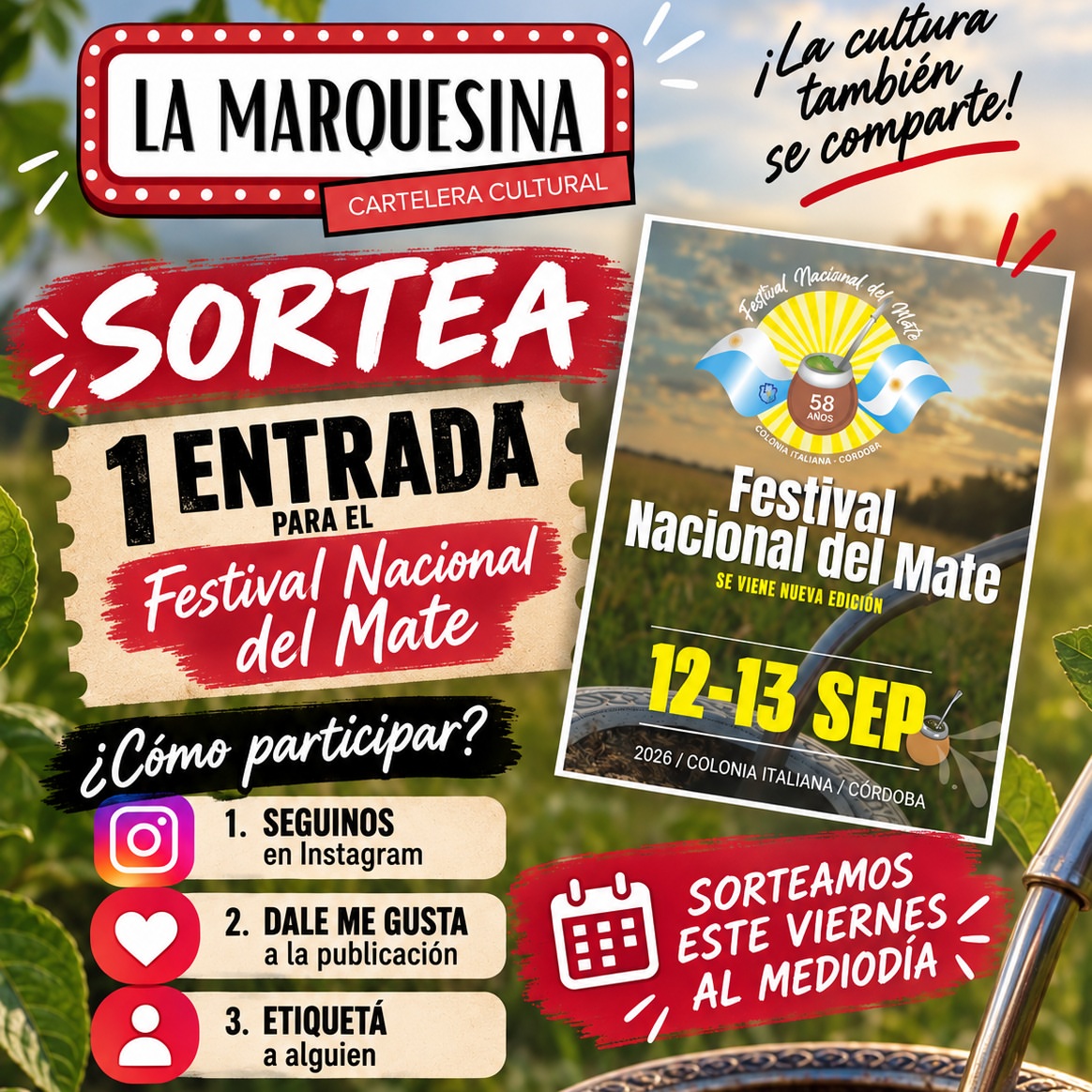 Imagen de 🎉 ¡SORTEAMOS 1 ENTRADA PARA EL FESTIVAL NACIONAL DEL MAT