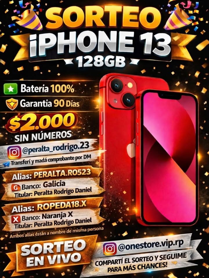 Imagen de ⚠️ ATENCIÓN

Por solo $2.000 te podés llevar un iPhone