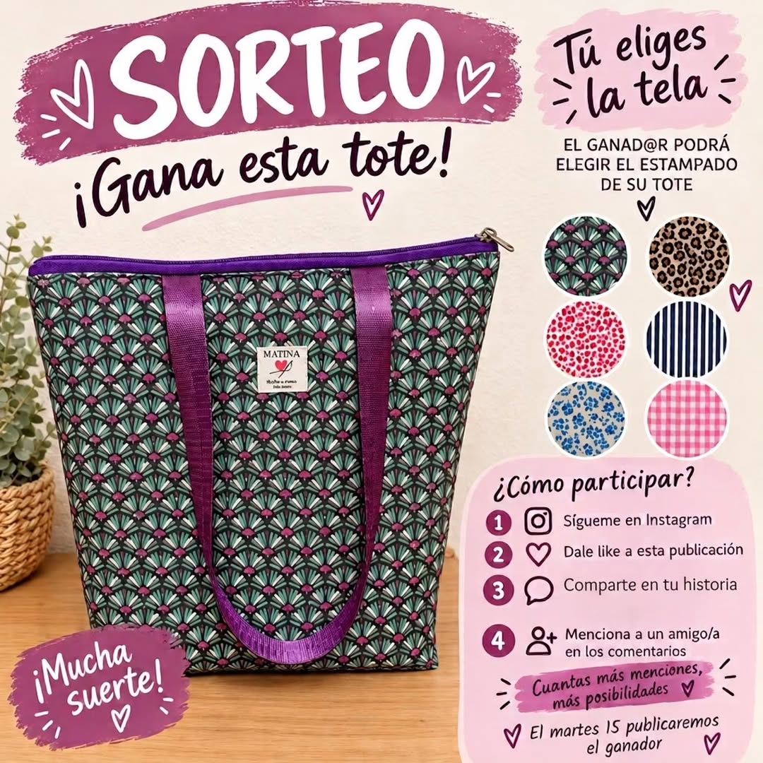 Imagen de 🎉 ¡SUPER SORTEO! ¡GANA TU TOTE BAG PERSONALIZADA! 🎉
