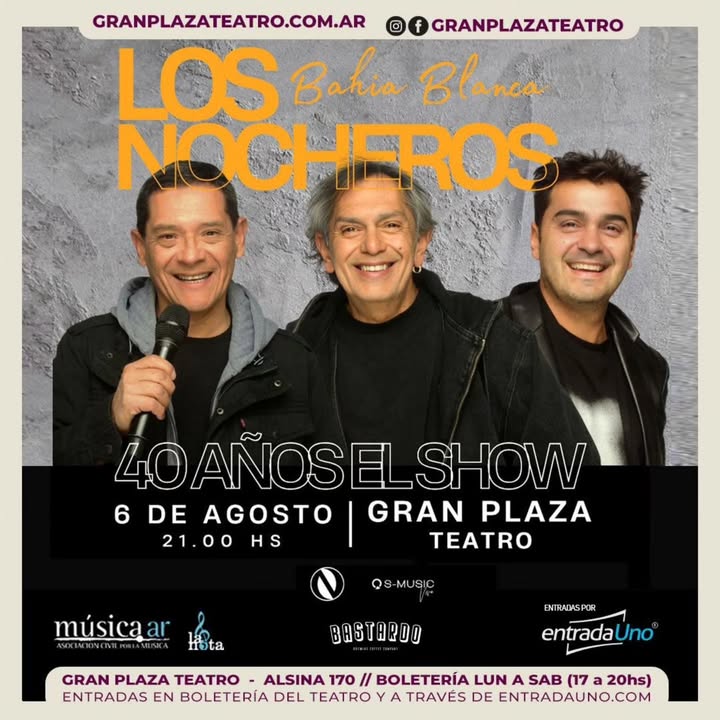 Imagen de 📢 SORTEO! 

🎶 Los Nocheros se presentan en Gran Plaza 