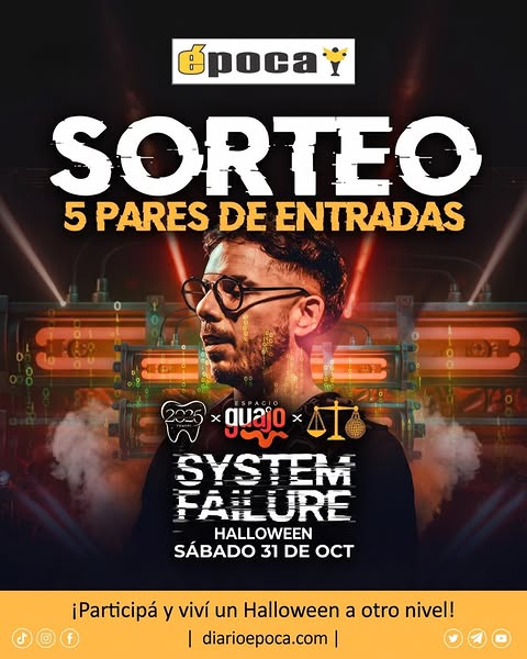 Imagen de 💀🎃 ¡SORTEAMOS 5 PARES DE ENTRADAS PARA SYSTEM FAILURE