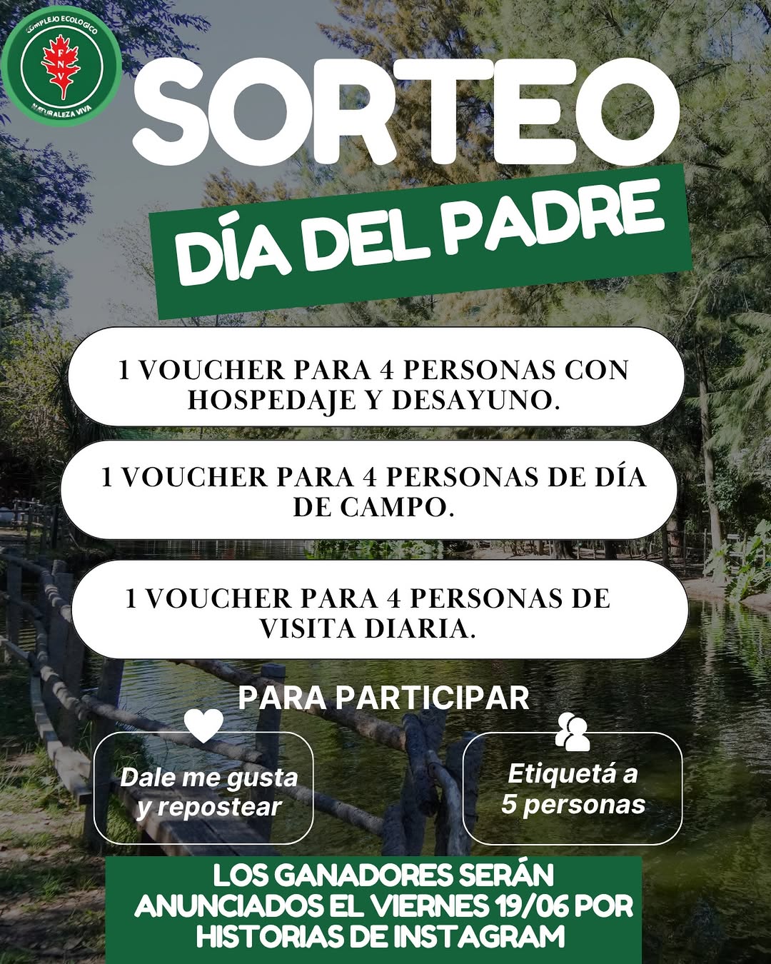 Imagen de 🚨SORTEO 🚨

DÍA DEL PADRE

👉🏻1 Voucher para 4 pe