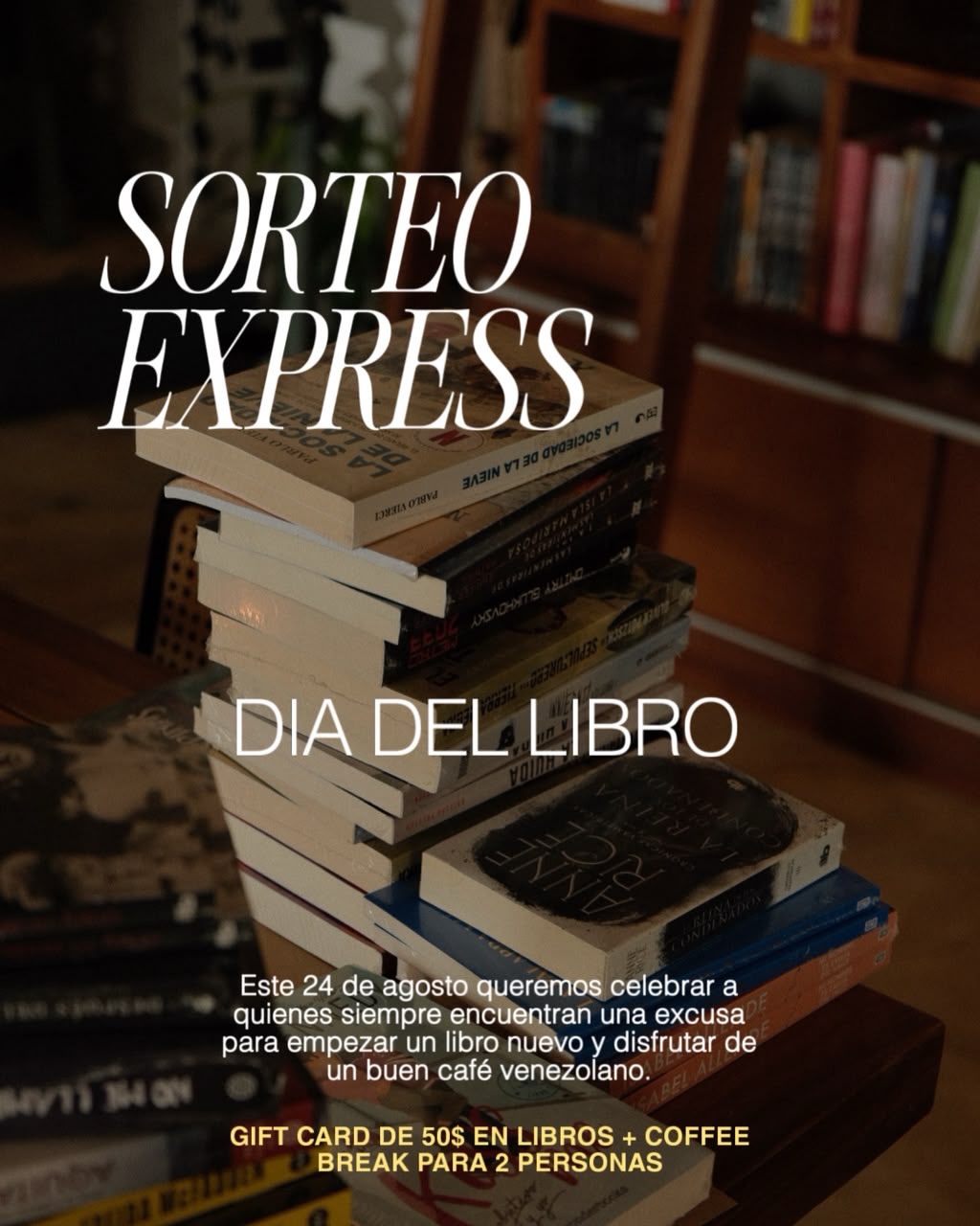 Imagen de 📚SORTEO EXPRESS POR EL DÍA DEL LIBRO

— Este 24 de ago