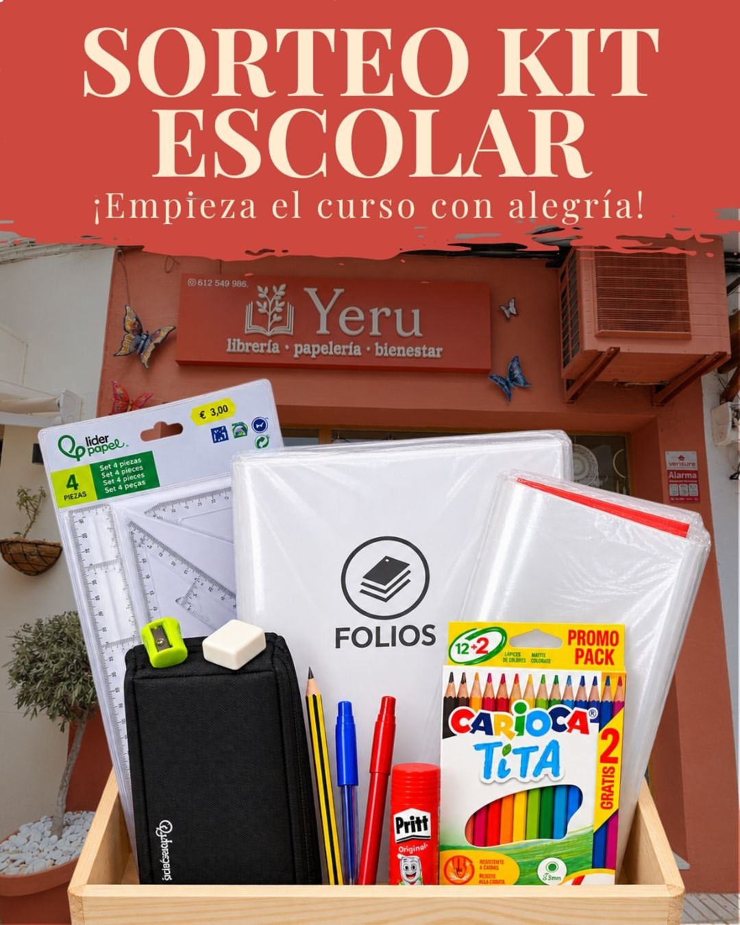 Imagen de 🎒✏️ ¡SORTEO VUELTA AL COLE EN YERU! ✏️🎒

Quer