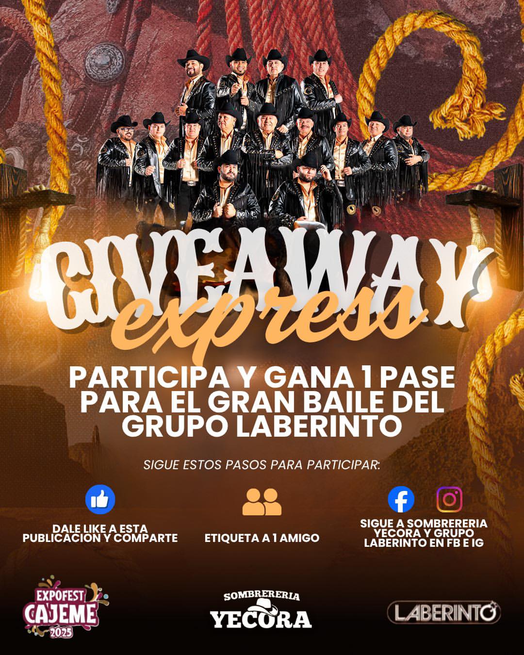 Imagen de 🎉 GIVEAWAY EXPRESS – SOMBRERERIA YECORA Y GRUPO LABERIN
