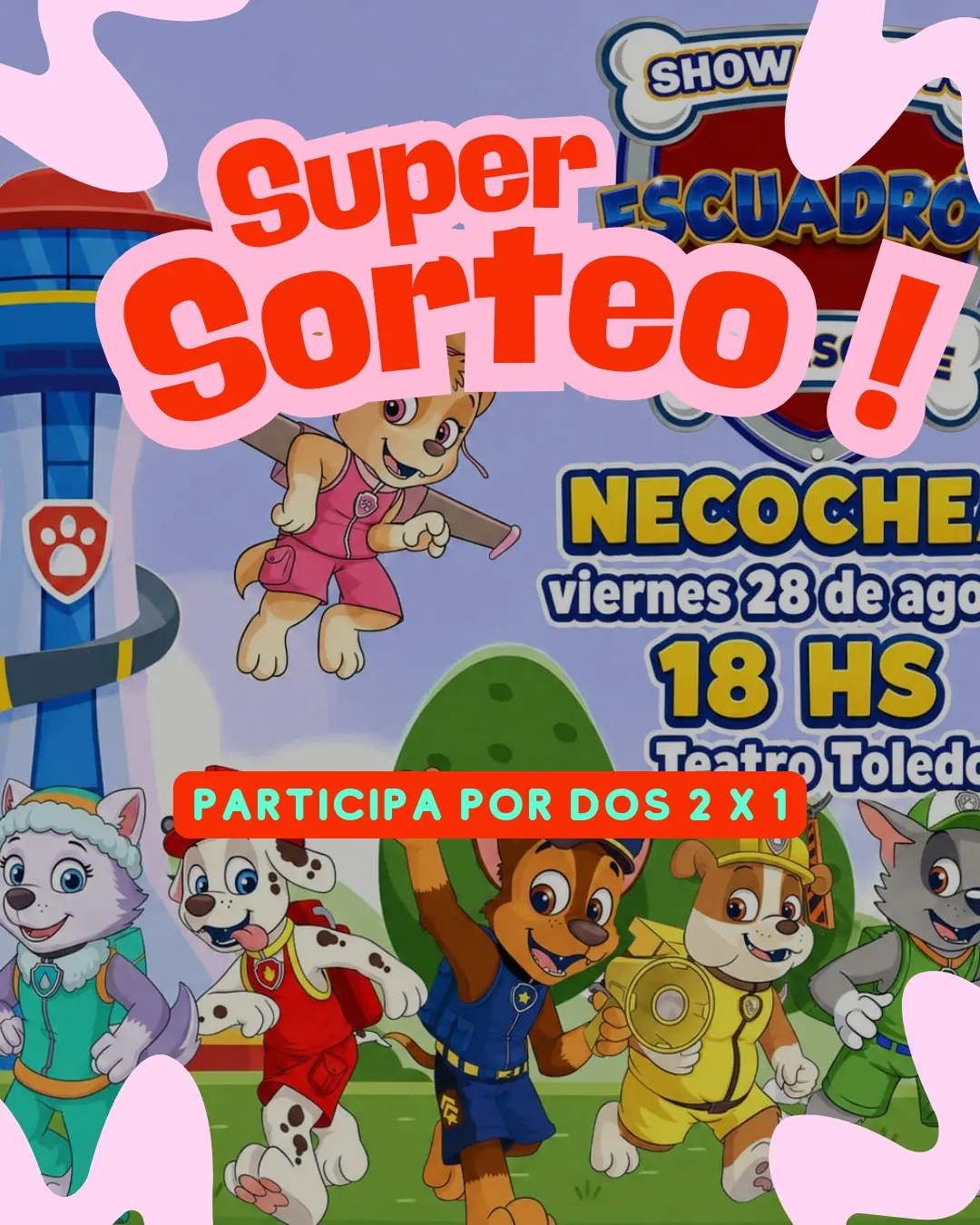Imagen de 🎉🐾 ¡SUPER SORTEO! 🐾🎉

Paw Patrol llega a Necoch
