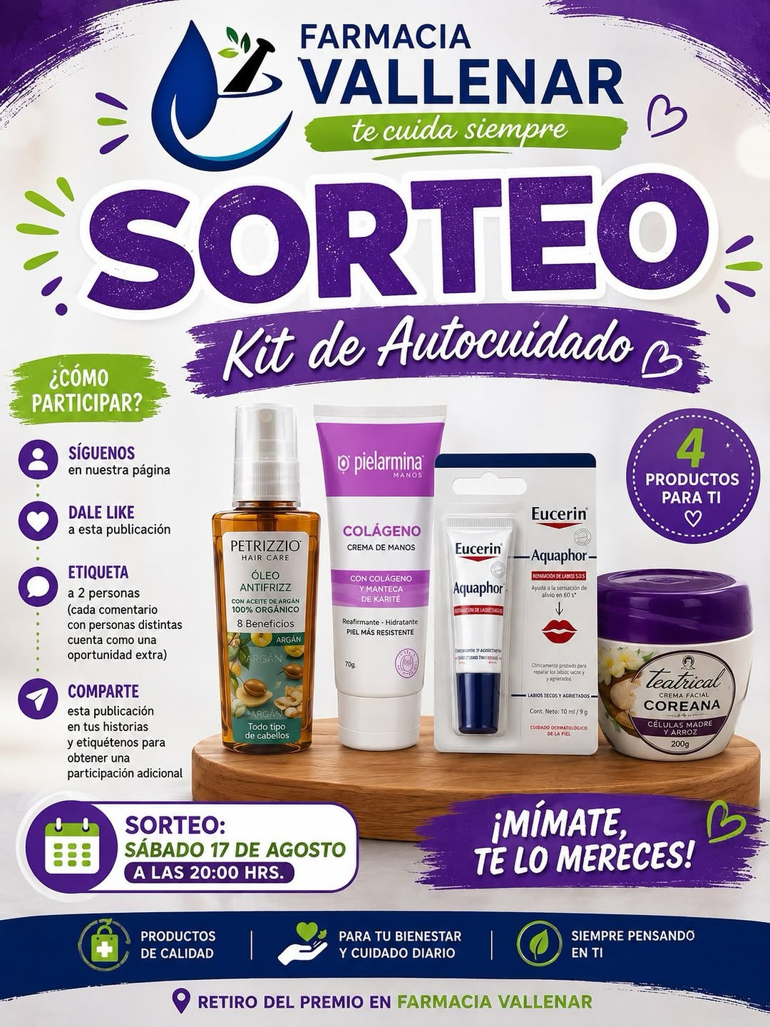 Imagen de ✨ ¡SORTEO! ✨ 💜

En Farmacia Vallenar queremos regalo
