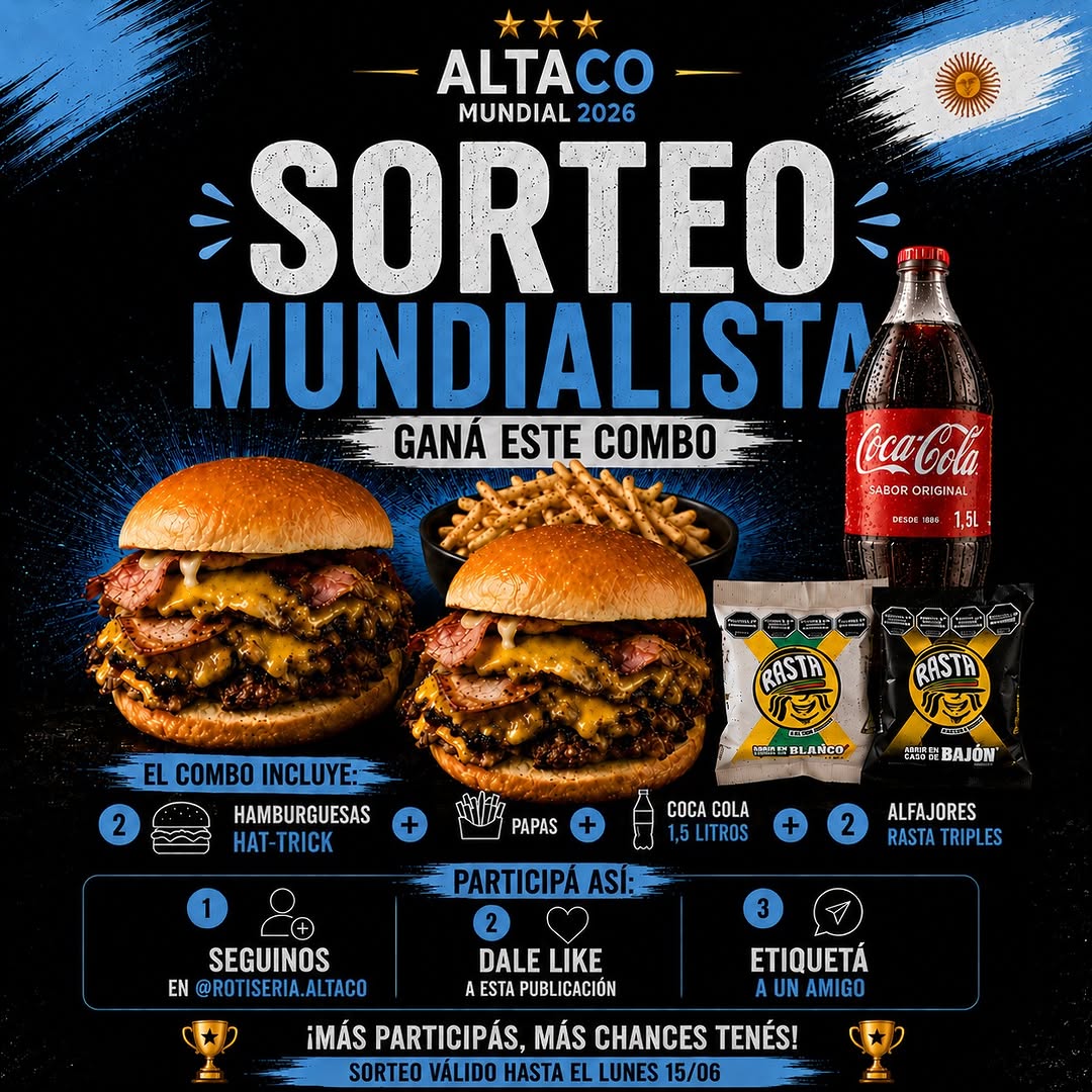 Imagen de 🔥 ¡SORTEO MUNDIALISTA EN ALTACO! 🔥
Se viene el debut 
