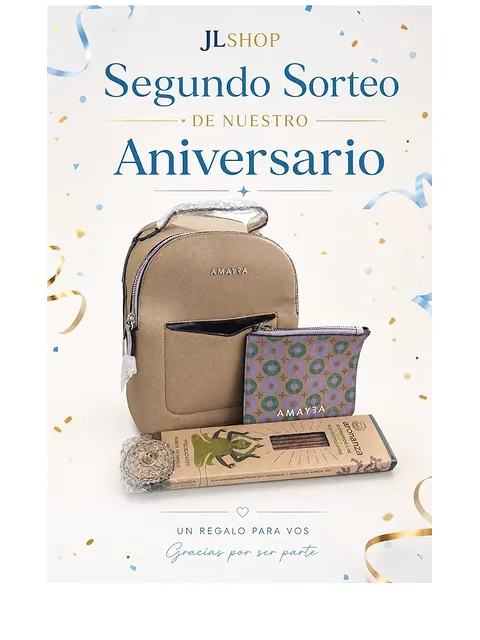 Imagen de 🎉 ¡SEGUNDO SORTEO DE NUESTRO ANIVERSARIO JLSHOP! 🎉

S