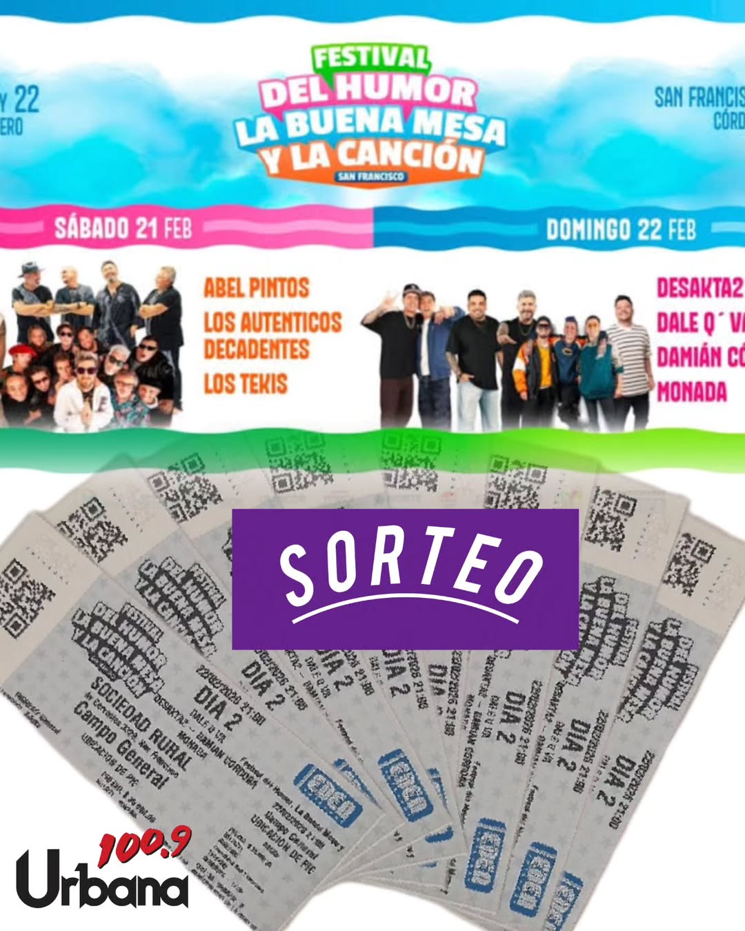 Imagen de #Sorteo 
🎟️ Entradas para el Festival del Humor, la Bue