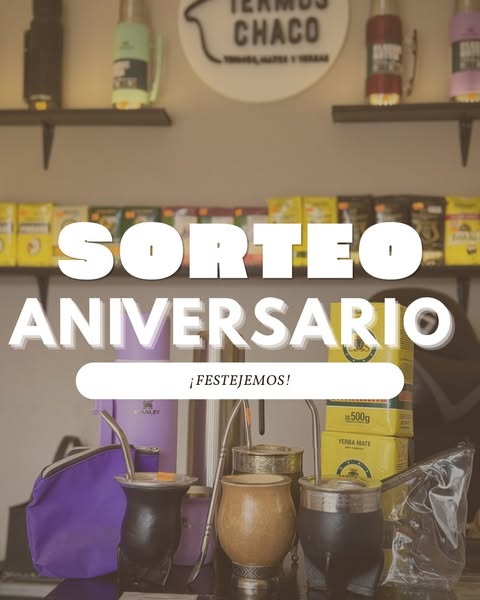 Imagen de SORTEO ANIVERSARIO - TERMOS CHACO 🎉
Hace exactamente 1 a�