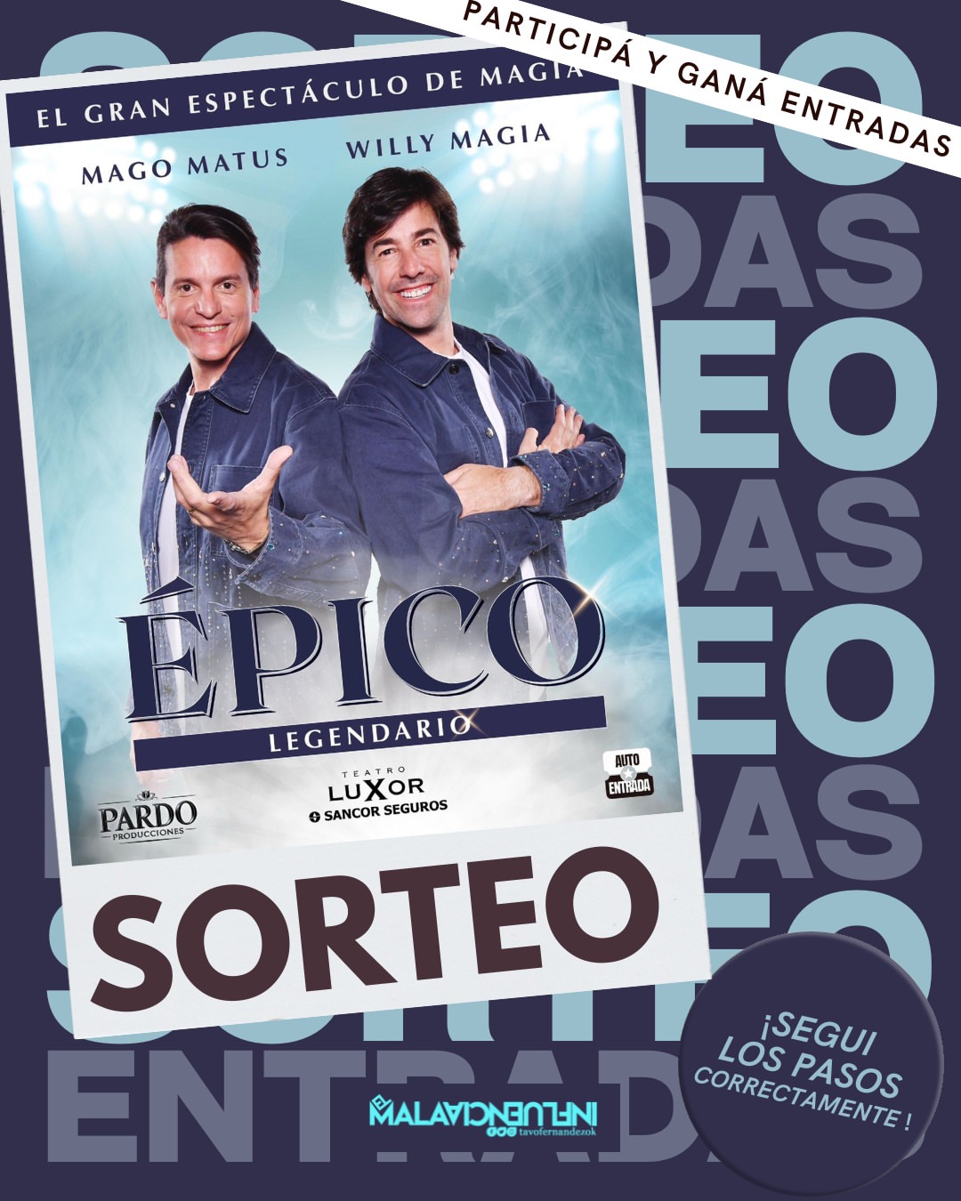Imagen de SORTEO 🪄 EPICO 🪄
🔰 Funcion Domingo 4.1 - 📍Teatro