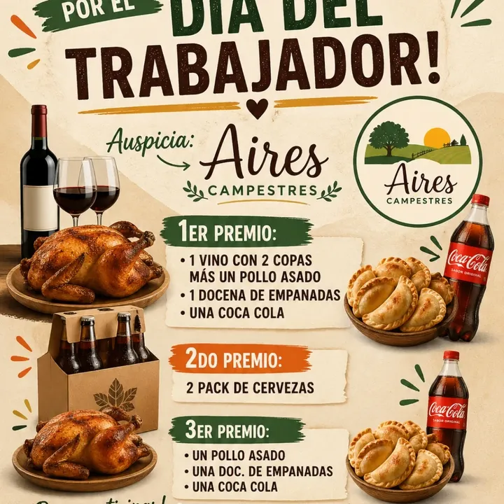 Imagen de 🎉 SORTEO DÍA DEL TRABAJADOR 🎉
Porque ustedes se lo me