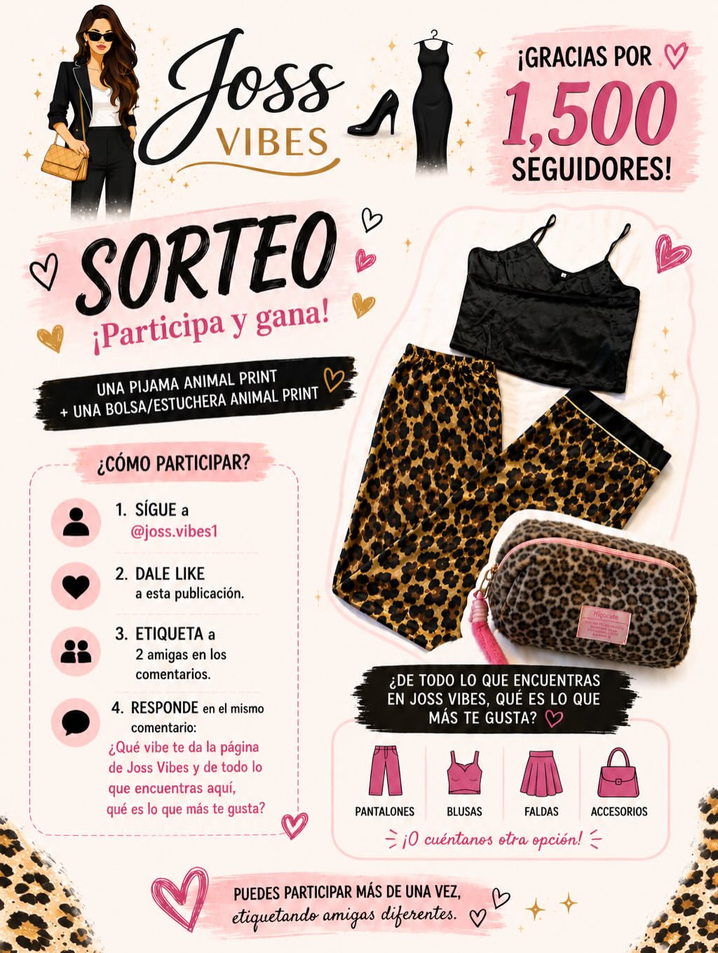 Imagen de ✨Joss vibes agradece los 1500 seguidores con un giveaway A
