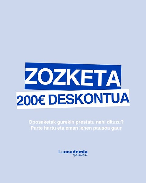 Imagen de Oposaketak prestatzen ari zara edo hastear zaude? Hau zuretz