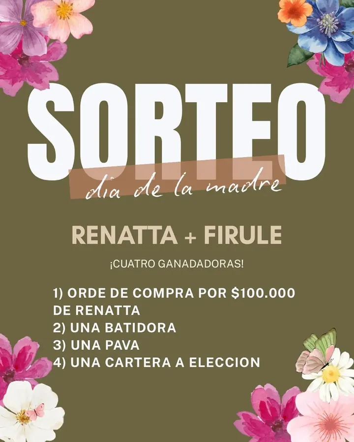Imagen de SORTEO dìa de la madre 🙌 🌷 

Nos juntamos con @firule