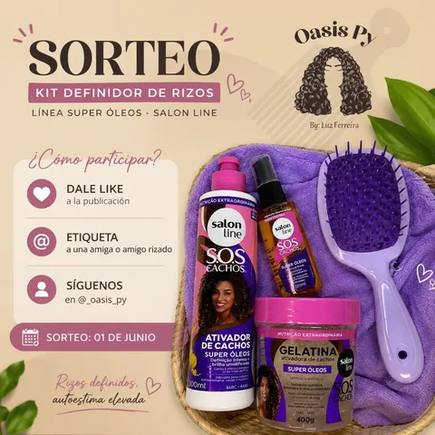 Imagen de SORTEOOO‼️‼️ Kit definidor de rizos 

Pasos para par