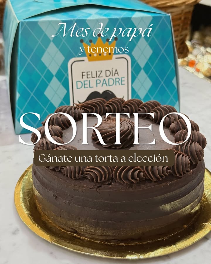 Imagen de MES DE PAPÁ Y TENEMOS SORTEO🎉

Gánate una torta a elecc