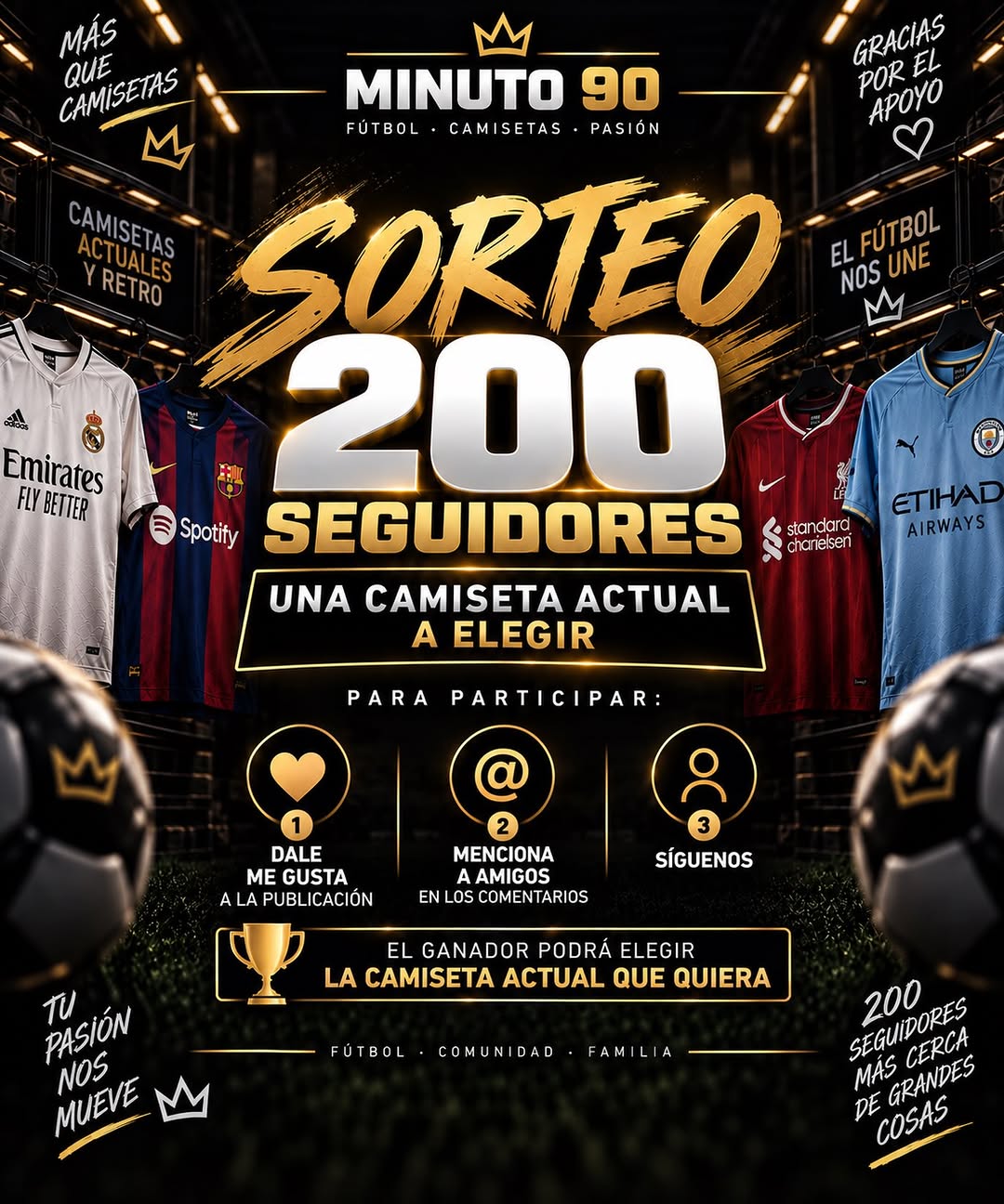 Imagen de 🎉 SORTEO 200 SEGUIDORES 🎉

⚽ Cuando lleguemos a 200 