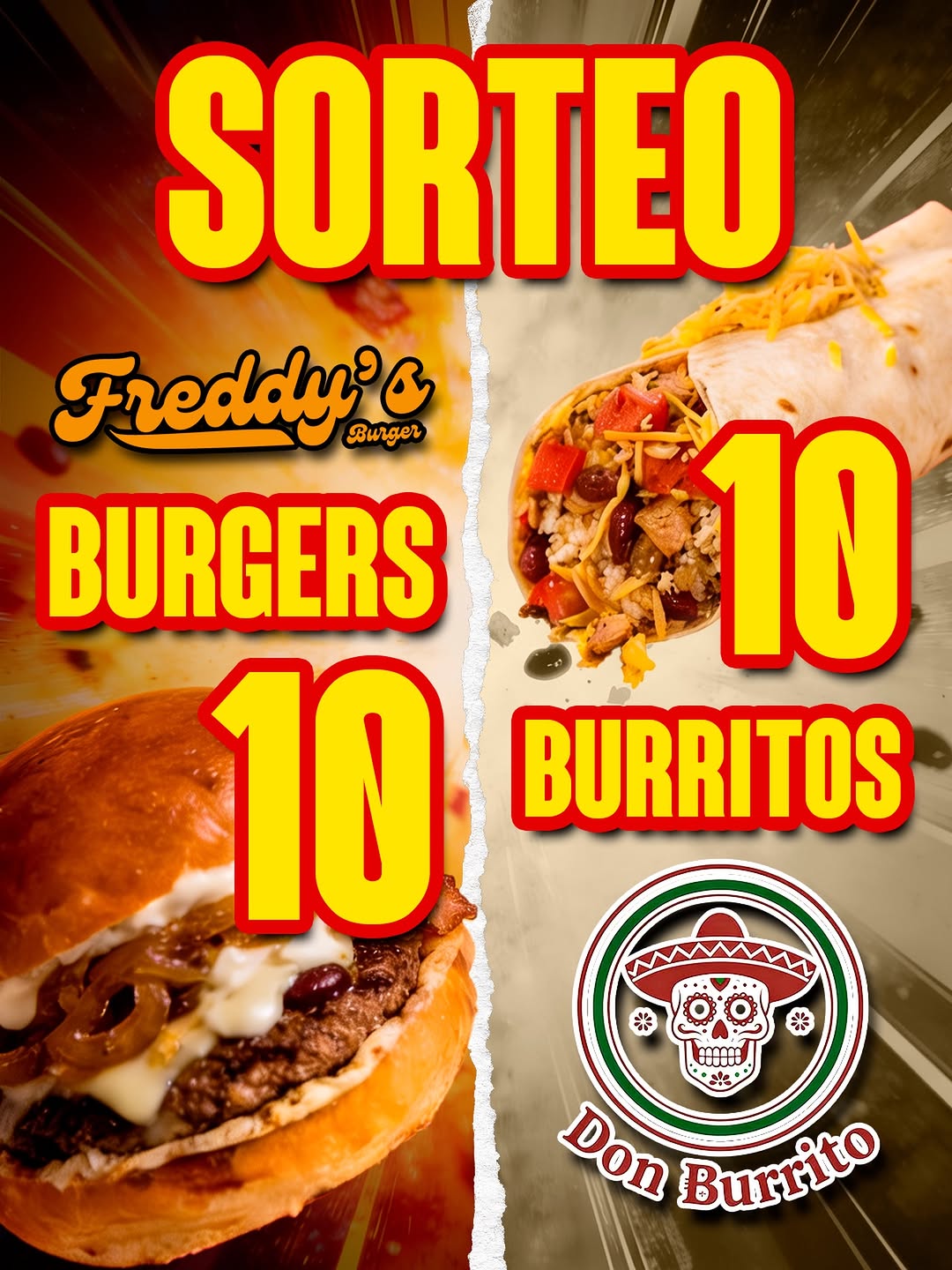 Imagen de 🚨🍔🌯 ¡SORTEO DON BURRITO x FREDDY’S BURGER! 🌯�