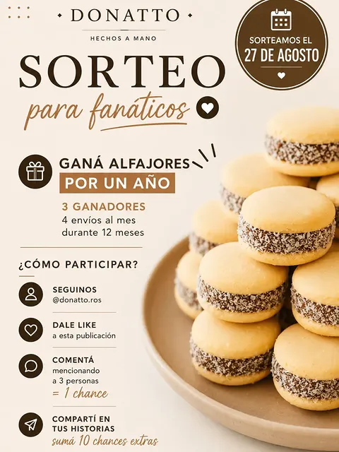 Imagen de 🎉✨ ¡LLEGÓ EL SORTEO MÁS DULCE DEL AÑO! ✨🎉

¿T