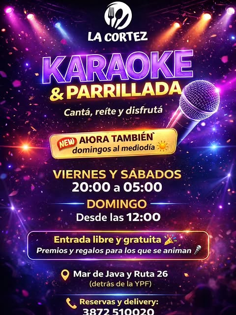 Imagen de #SORTEO !!!🤩😎
🥳VIERNES, SABADOS Y DOMINGOS DE KARAO
