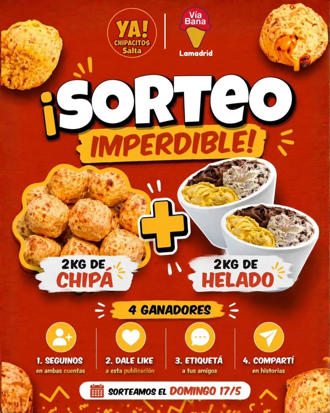 Imagen de Sorteo imperdible 🤗💪

🎁 Sorteamos:
🧀 2KG DE CHIP