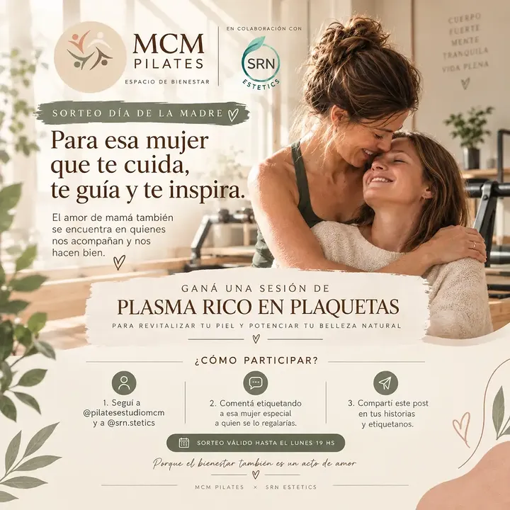 Imagen de 🌿 SORTEO DÍA DE LA MADRE | MCM PILATES × SRN ESTETICS �