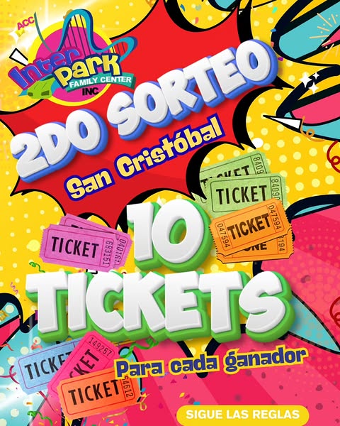 Imagen de 🎉 ¡2do GRAN SORTEO! 🎉
¿Quieres ganarte 10 tickets pa