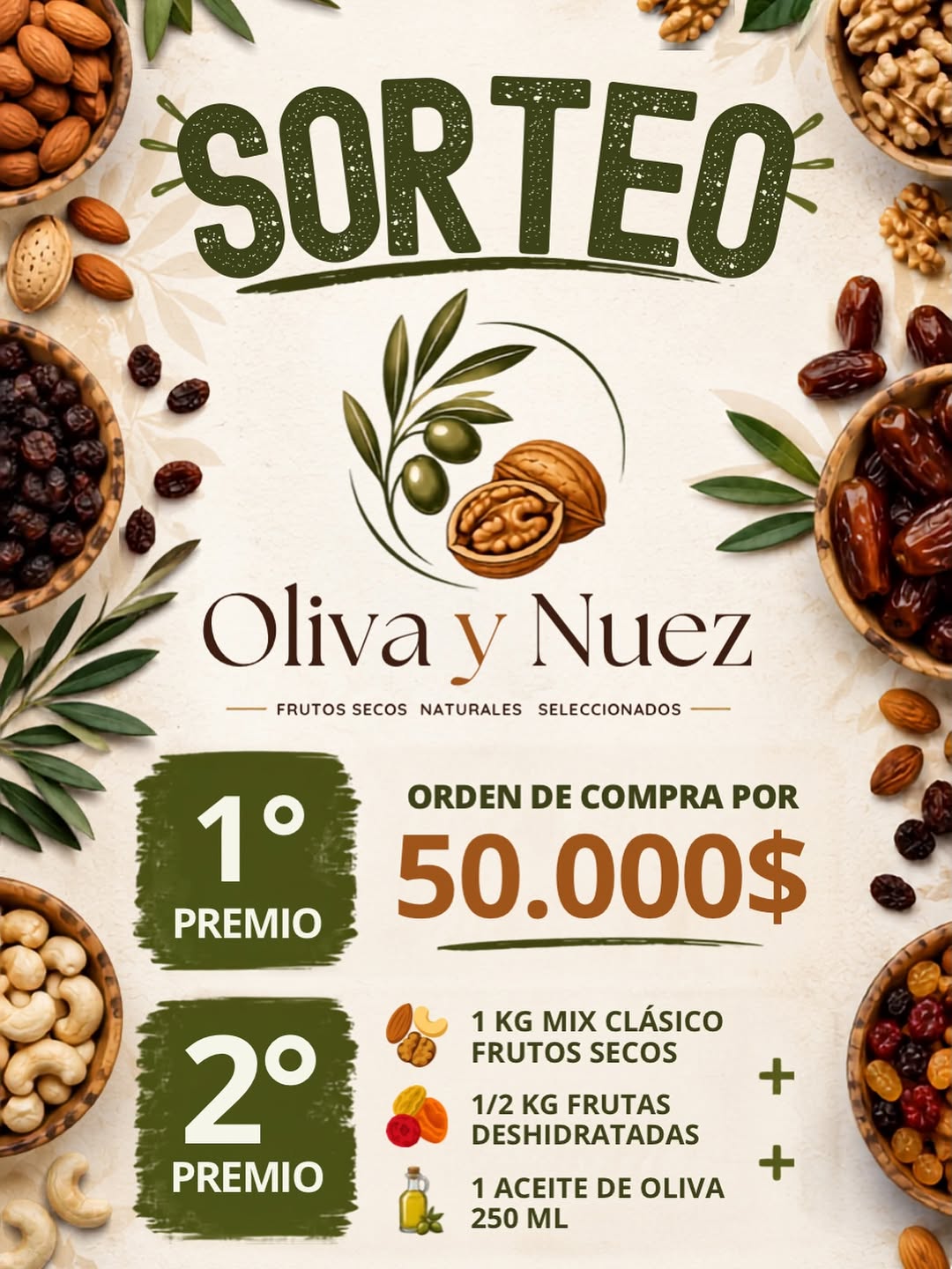 Imagen de 🎉 ¡SORTEO! 🌰🫒 ¡Tenemos 2 increíbles premios para