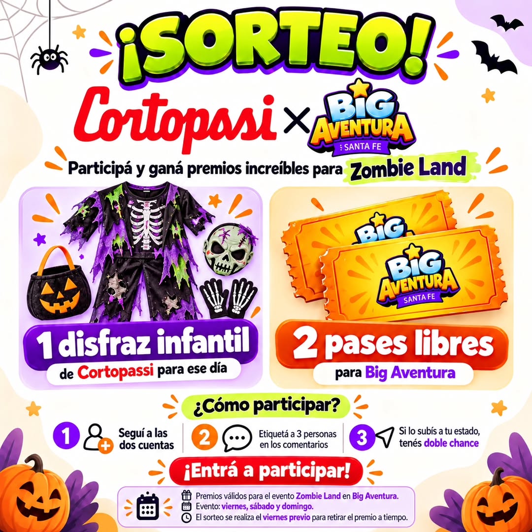 Imagen de 🎃👻 **¡SORTEO HALLOWEEN!** 🎉

¡Se viene **ZOMBIE L