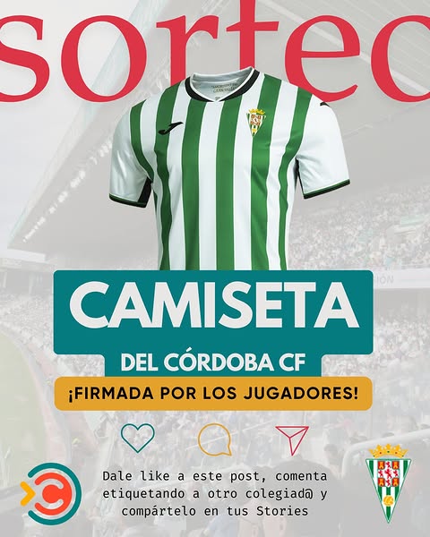 Imagen de 🎉 SORTEO 🎉 Camiseta del @cordobacf_oficial firmada por