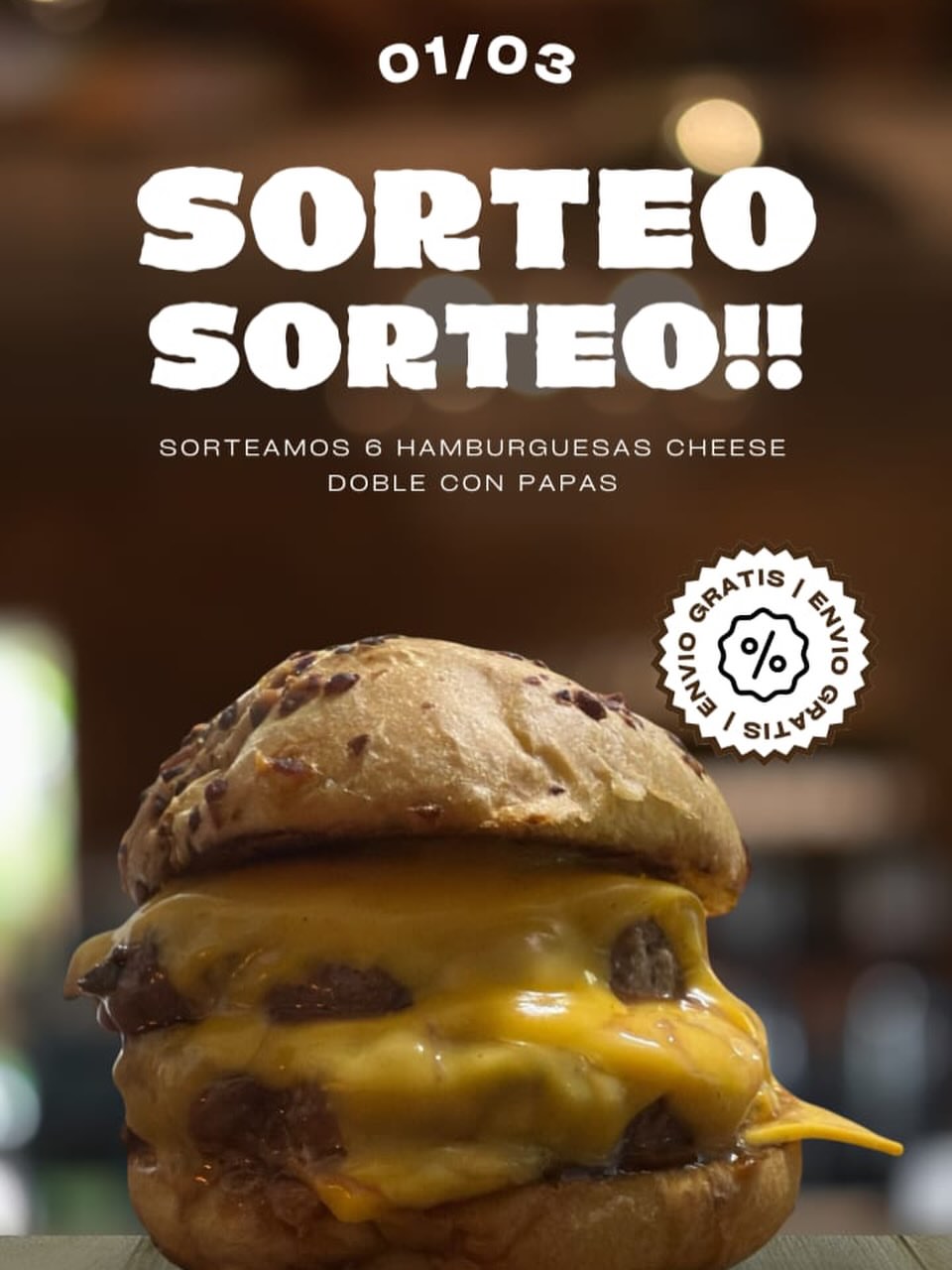 Imagen de 🍔🔥 SORTEO DESPEDIDA 🔥🍔

Este DOMINGO 01/03 gran 