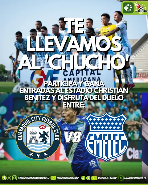 Imagen de ¿QUIERES VIVIR EL DUELO ENTRE GUAYAQUIL CITY Y EL CS EMELEC