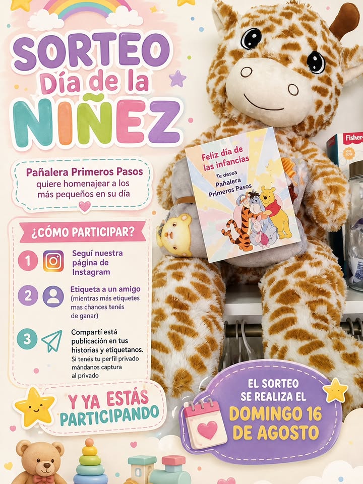 Imagen de 🎉🦒 ¡LLEGÓ EL SORTEO DEL DÍA DE LA NIÑEZ! 🦒🎉
