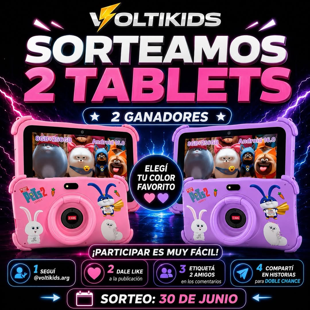 Imagen de 🎁 ¡SORTEO VOLTIKIDS! 🎁

¡Se vienen 2 GANADORES y vos