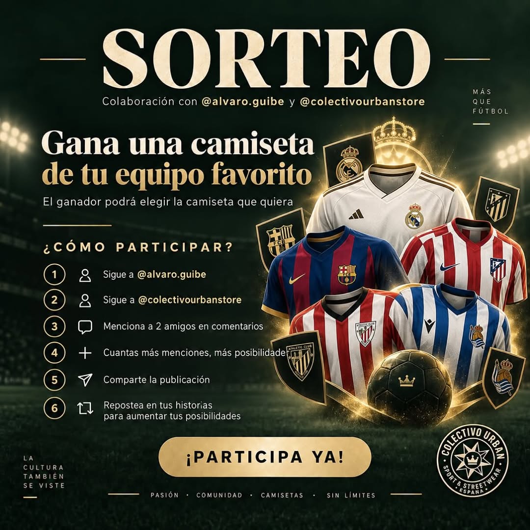 Imagen de ⚽️🎁 ¡SORTEO DE UNA CAMISETA DE FÚTBOL! 🎁⚽️

