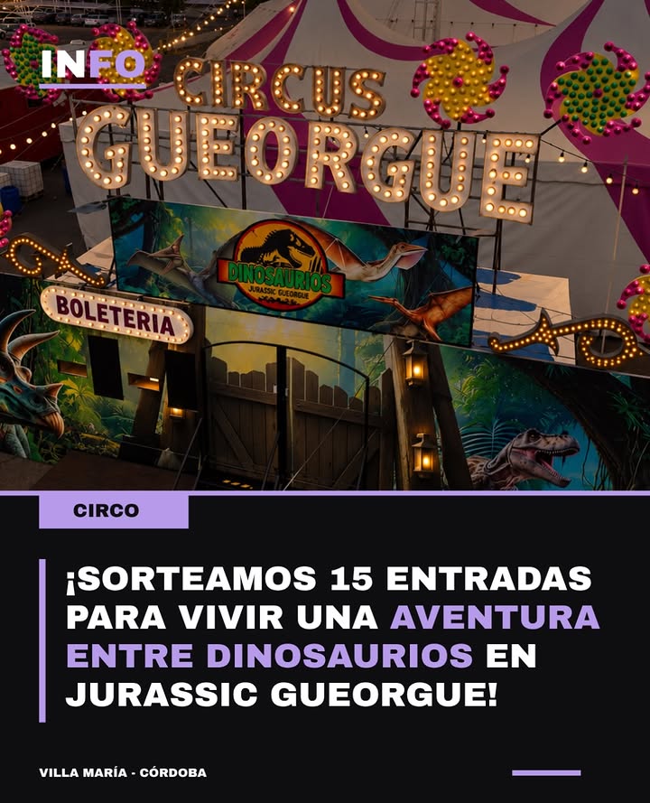 Imagen de 🏆¡SORTEAMOS 15 ENTRADAS PARA JURASSIC GUEORGUE! 🦖

¡