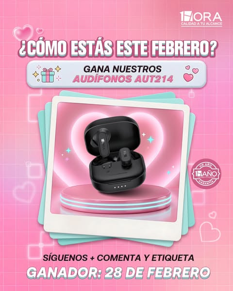 Imagen de 🎉 ¡SORTEO DE FEBRERO! 🎧
Gana nuestros AUDÍFONOS AUT2