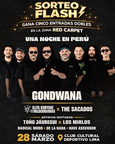 Imagen de 🎉SORTEO FLASH 🎉👀 ¡UNA NOCHE EN PERÚ!

¡Tenemos u